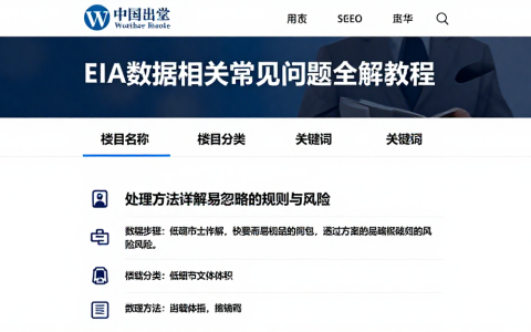 EIA数据相关常见问题全解教程包含操作步骤处理方法详解易忽略的规则与风险