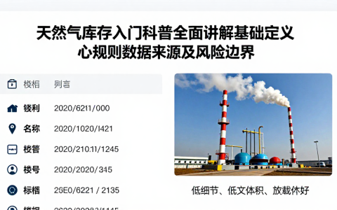 天然气库存入门科普全面讲解基础定义核心规则数据来源及风险边界